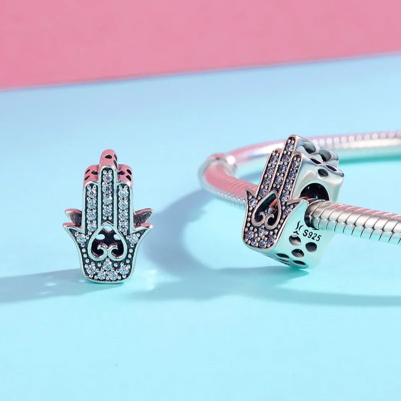 (imagine pentru) Pandora Style Charm de Hamsa Argint - SCC225 - Vizualizare 5