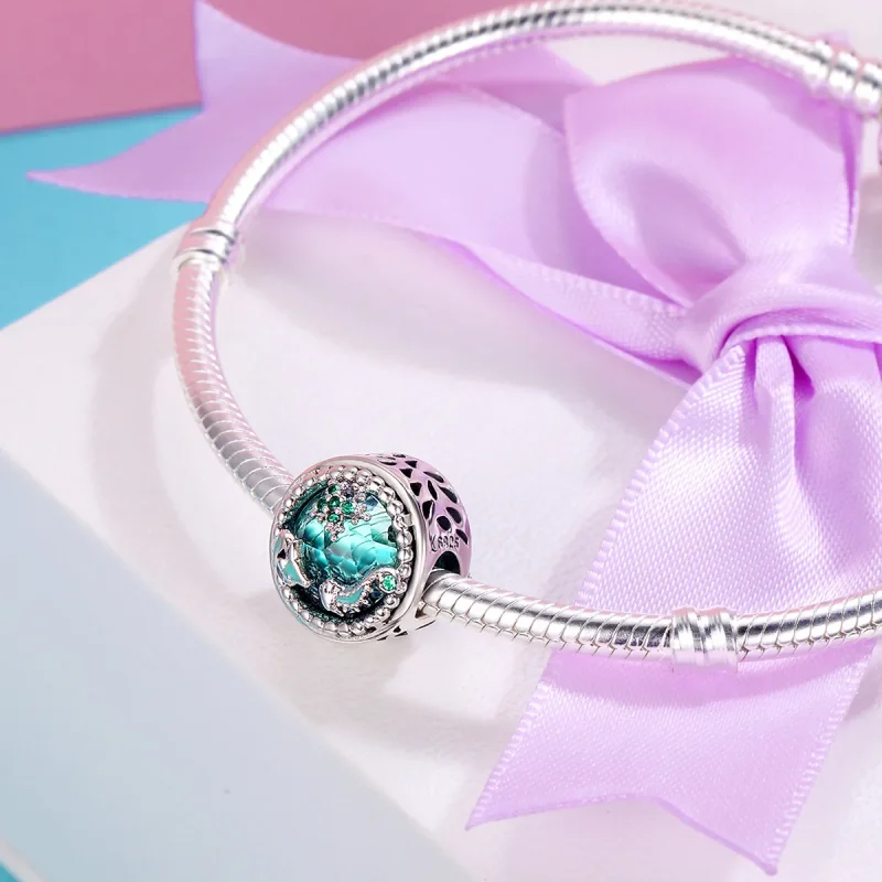 (imagine pentru) Pandora Style Charm din Argint cu Stele Strălucitoare - SCC246 - Vizualizare 6