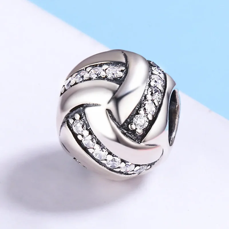 (imagine pentru) Pandora Style Charm Complex Argintiu cu Sclipiri - SCC302 - Vizualizare 3