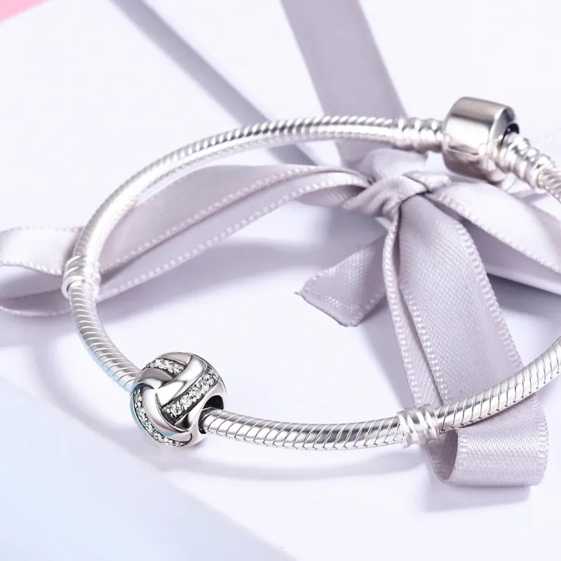 (imagine pentru) Pandora Style Charm Complex Argintiu cu Sclipiri - SCC302 - Vizualizare 4