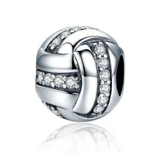 Pandora Style Charm Complex Argintiu cu Sclipiri - SCC302 (imagine pentru) Pandora Style Charm Complex Argintiu cu Sclipiri - SCC302