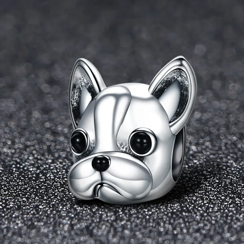 (imagine pentru) Pandora Style Charm de Buldog Francez Argintiu - SCC315 - Vizualizare 2