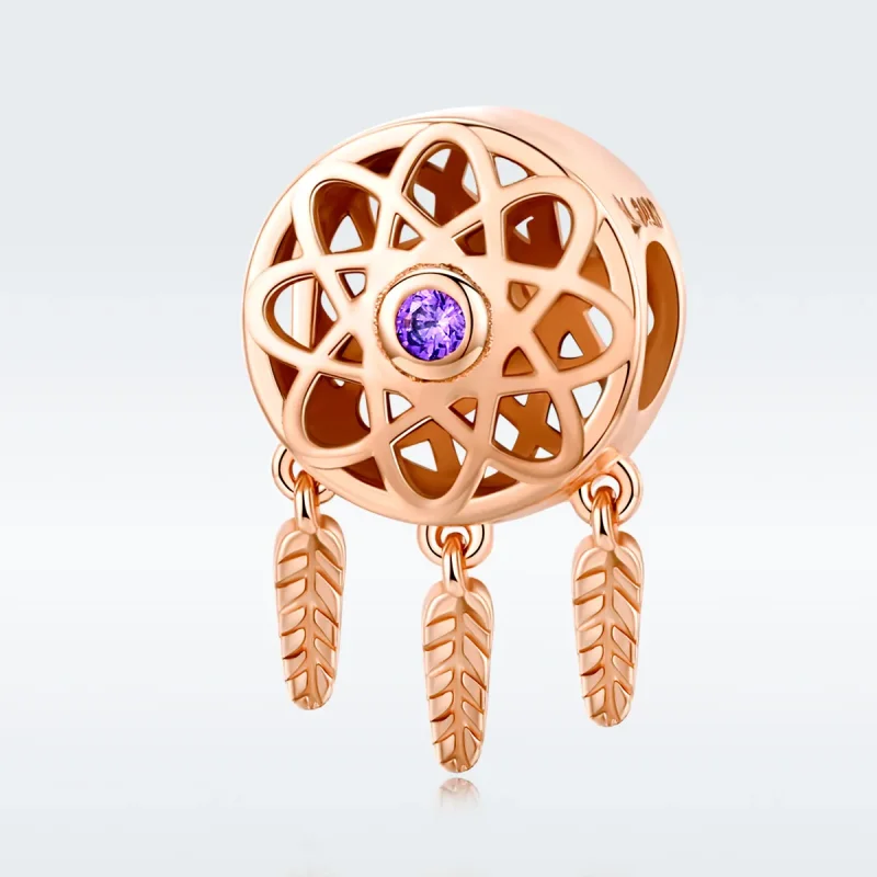 (imagine pentru) Pandora Style Dream Catcher din Aur Roz Charm din Aur Roz - SCC330-C - Vizualizare 5