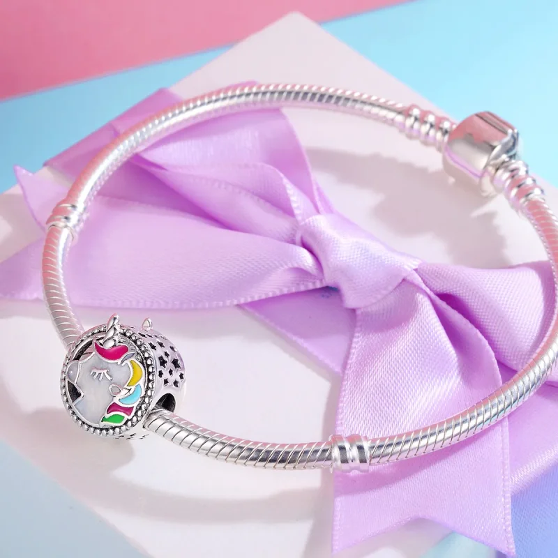(imagine pentru) Pandora Style Silver Beautiful Unicorn Charm - SCC362 - Vizualizare 5
