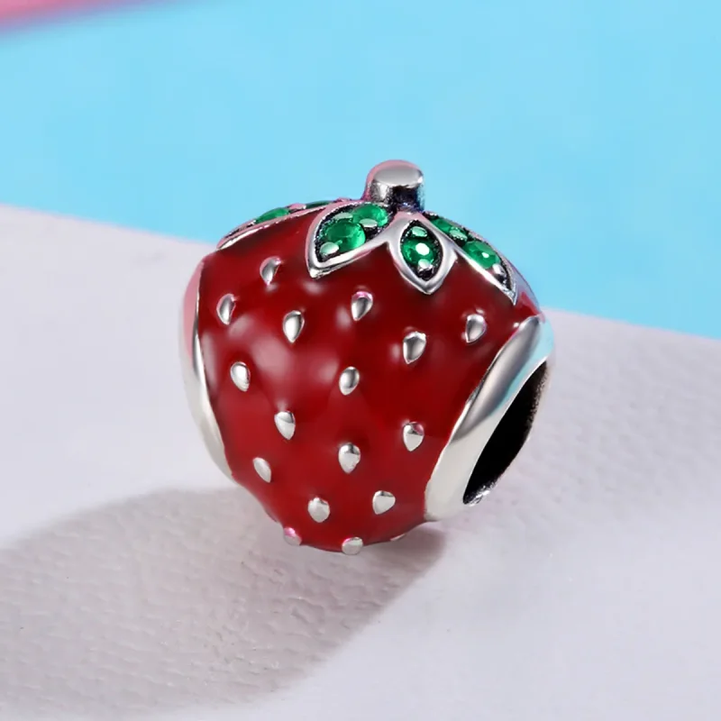 (imagine pentru) Pandora Style Charm de Argint cu Căpșuni - SCC369 - Vizualizare 3