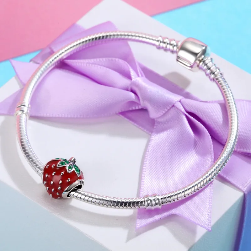 (imagine pentru) Pandora Style Charm de Argint cu Căpșuni - SCC369 - Vizualizare 4