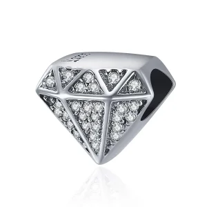(imagine pentru) Pandora Style Charm de Argint cu Diamant și Inimă - SCC397