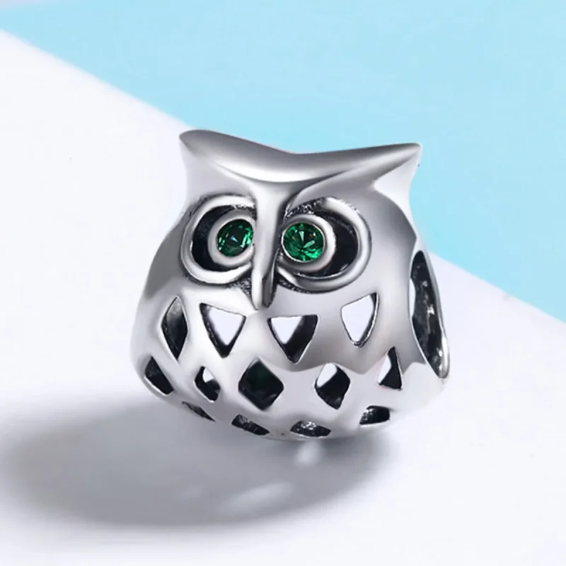 (imagine pentru) Pandora Style Charm cu Bufniță de Argint - SCC424 - Vizualizare 3