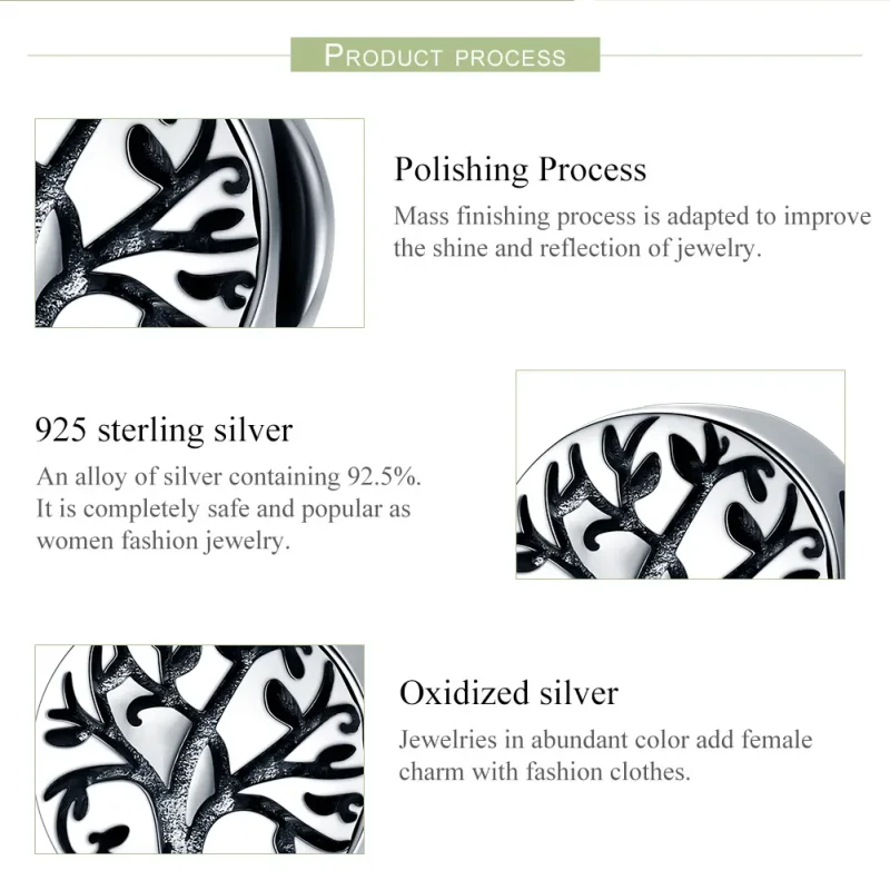 (imagine pentru) Pandora Style Charm de Argint Arborele Vieții - SCC430 - Vizualizare 6