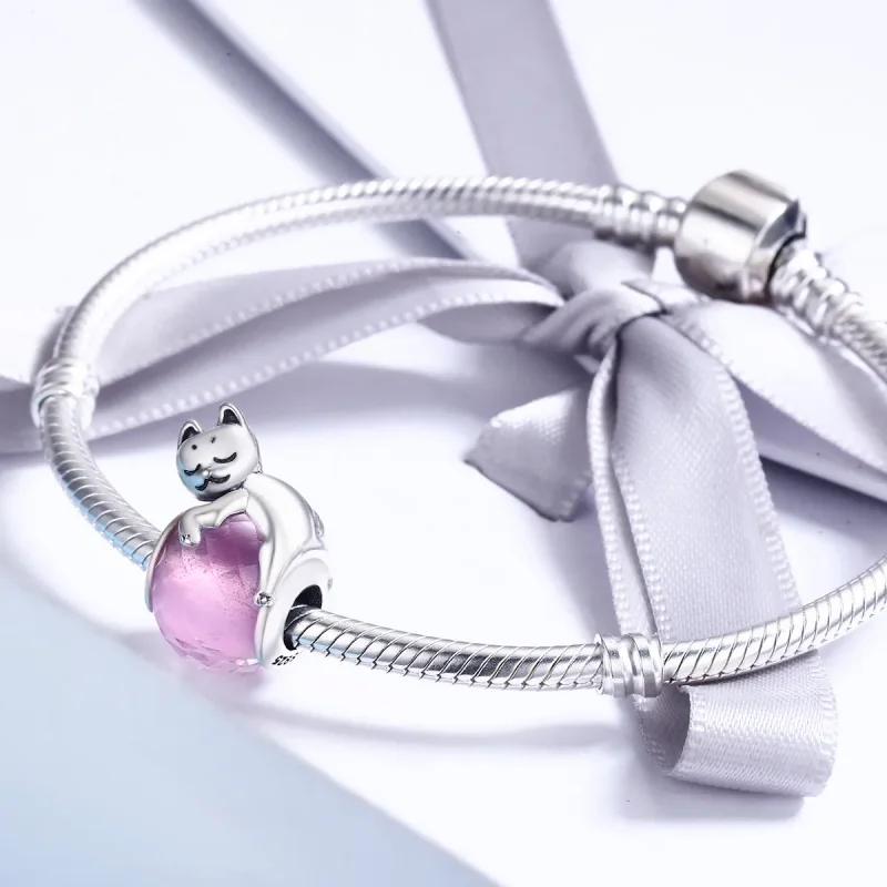 (imagine pentru) Pandora Style Charm de Pisică Adormată din Argint - SCC447 - Vizualizare 4
