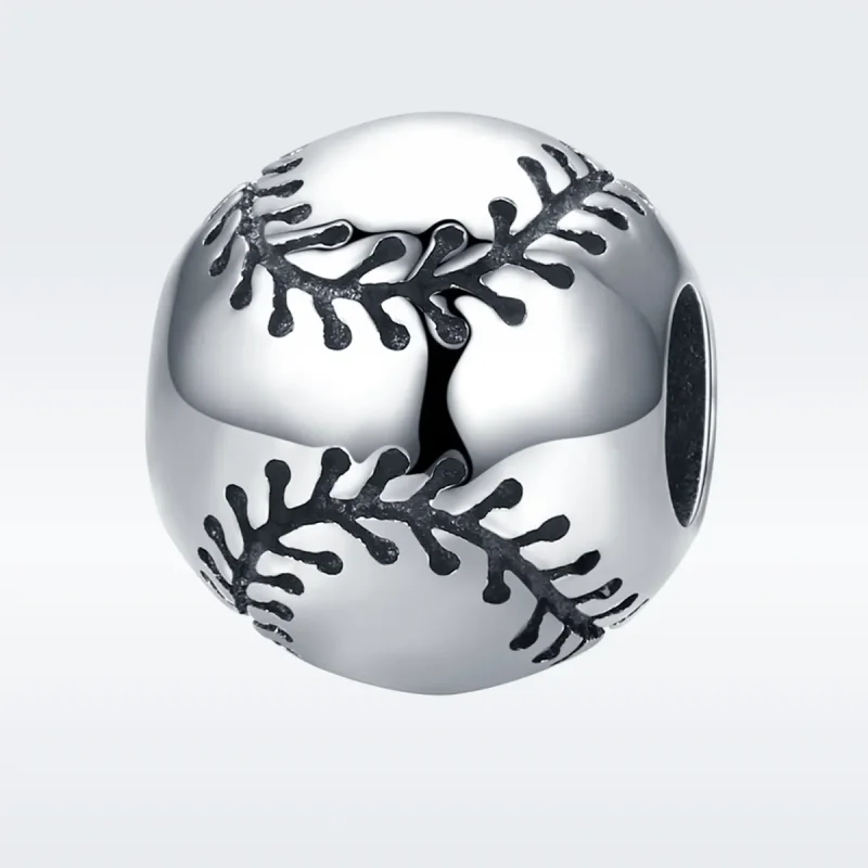 (imagine pentru) Pandora Style Baseball Pasiune Charm Argint - SCC449 - Vizualizare 2