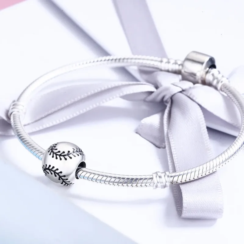 (imagine pentru) Pandora Style Baseball Pasiune Charm Argint - SCC449 - Vizualizare 4