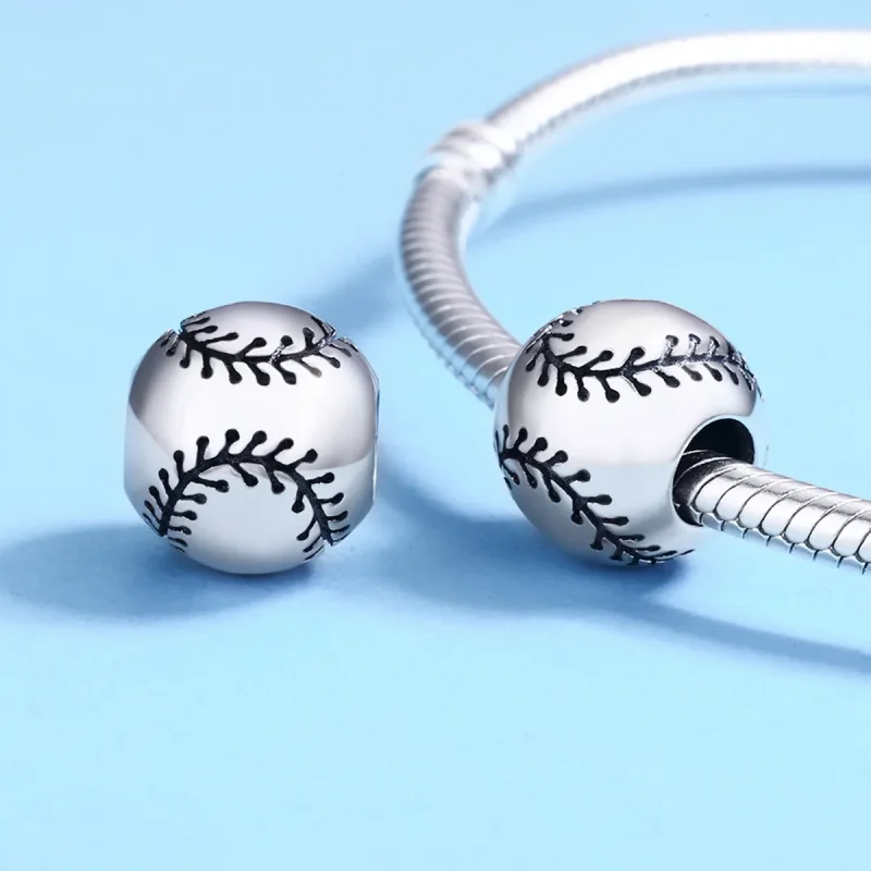 (imagine pentru) Pandora Style Baseball Pasiune Charm Argint - SCC449 - Vizualizare 5