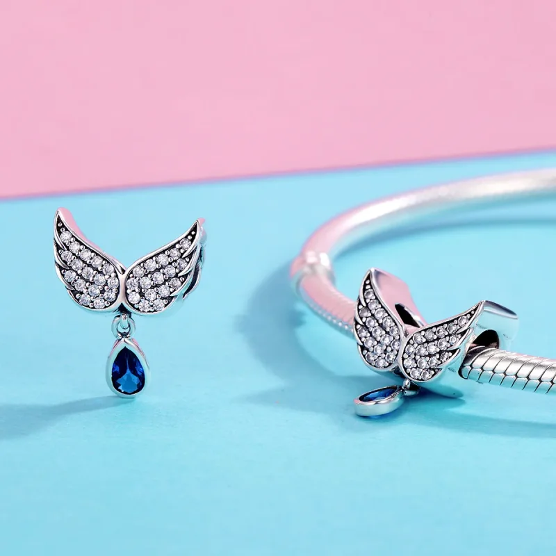 (imagine pentru) Pandora Style Aripioare de Înger din Argint Charm - SCC481 - Vizualizare 4