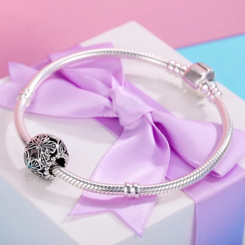 (imagine pentru) Pandora Style Argint Charm cu Fluture Vintag - SCC491 - Vizualizare 5