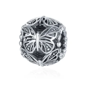 (imagine pentru) Pandora Style Argint Charm cu Fluture Vintag - SCC491