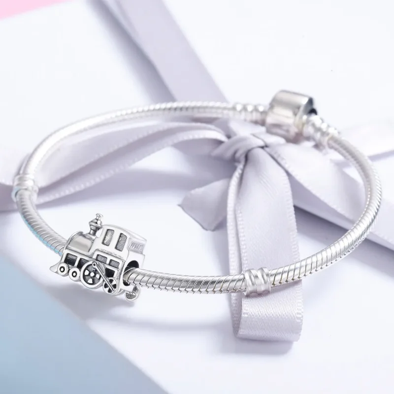 (imagine pentru) Pandora Style Charm cu Tren Vintaj din Argint - SCC507 - Vizualizare 4