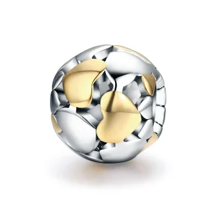 (imagine pentru) Pandora Style Two Tone Bicolor Inima Mea Stralucitoare Pandantiv - SCC537