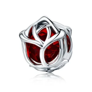 (imagine pentru) Pandora Style Charm de Argint cu Trandafiri Roșii - SCC568