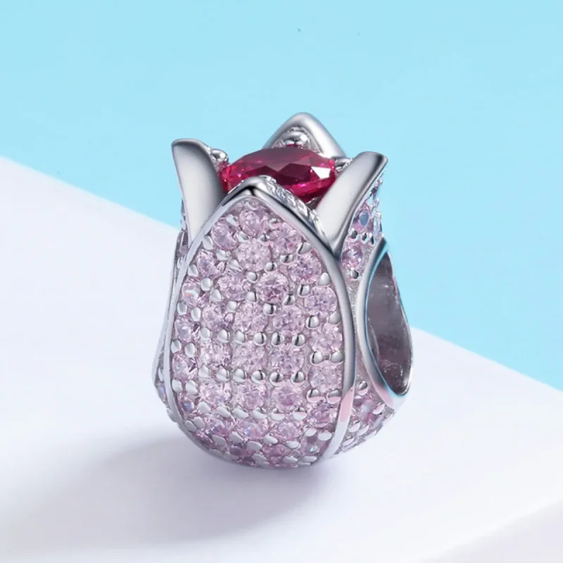 (imagine pentru) Pandora Style Charm de Argint cu Lalele - SCC569 - Vizualizare 4