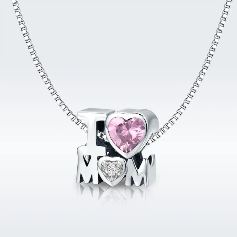(imagine pentru) Pandora Style Charm de Argint „I Love Mom” - SCC579 - Vizualizare 2