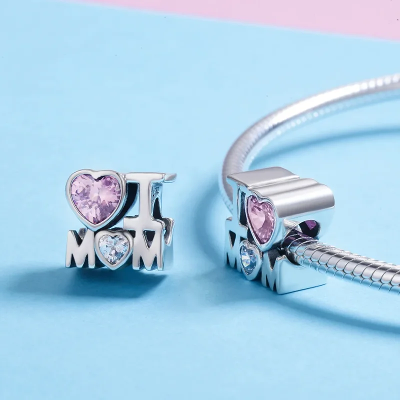 (imagine pentru) Pandora Style Charm de Argint „I Love Mom” - SCC579 - Vizualizare 5
