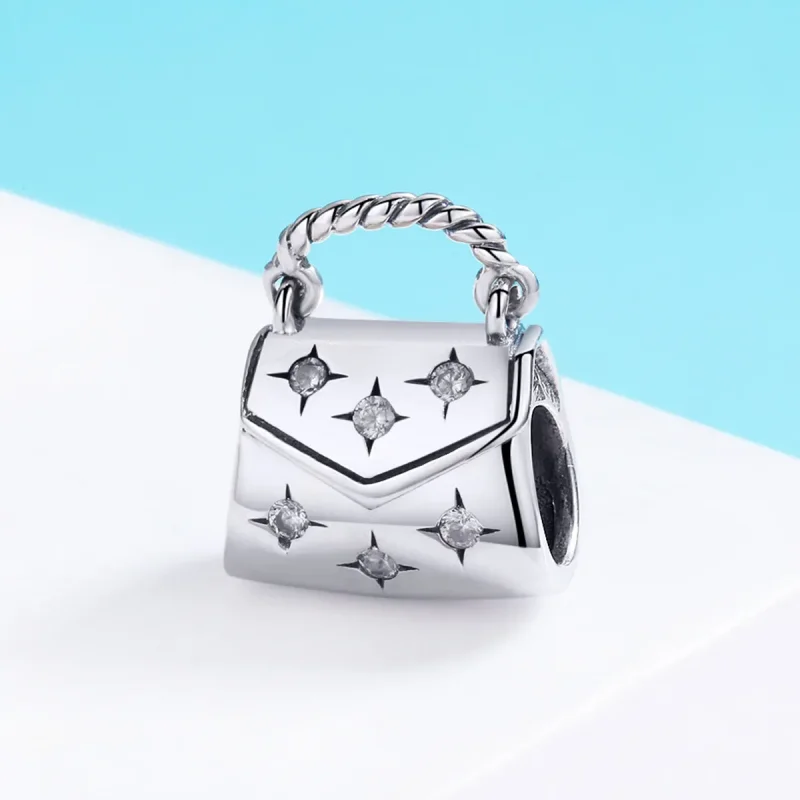 (imagine pentru) Pandora Style Silver Elegant Shopping Bag Charm - SCC607 - Vizualizare 3