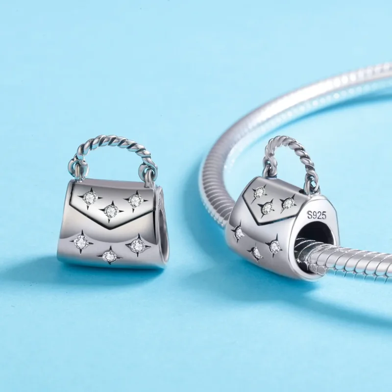 (imagine pentru) Pandora Style Silver Elegant Shopping Bag Charm - SCC607 - Vizualizare 5
