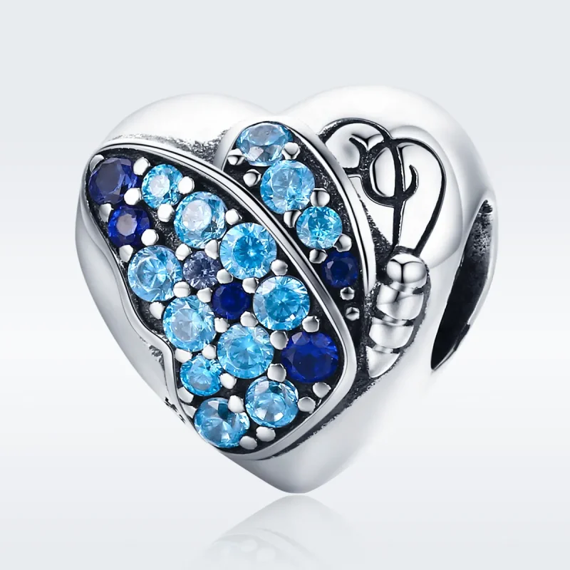 (imagine pentru) Pandora Style Inimă de Fluture din Argint - SCC653 - Vizualizare 2