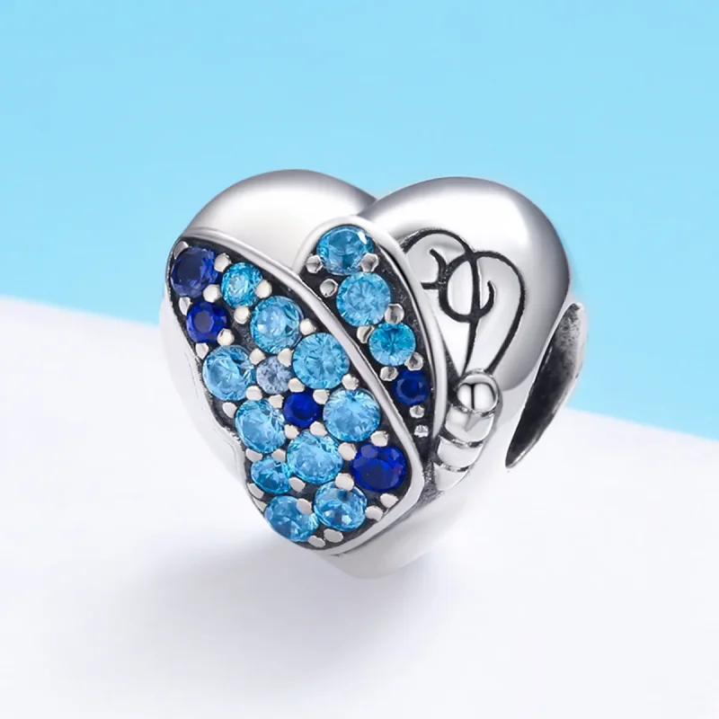 (imagine pentru) Pandora Style Inimă de Fluture din Argint - SCC653 - Vizualizare 3