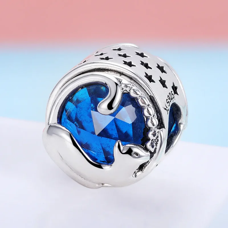 (imagine pentru) Pandora Style Charm de argint Pisică Jucăușă - SCC708 - Vizualizare 5