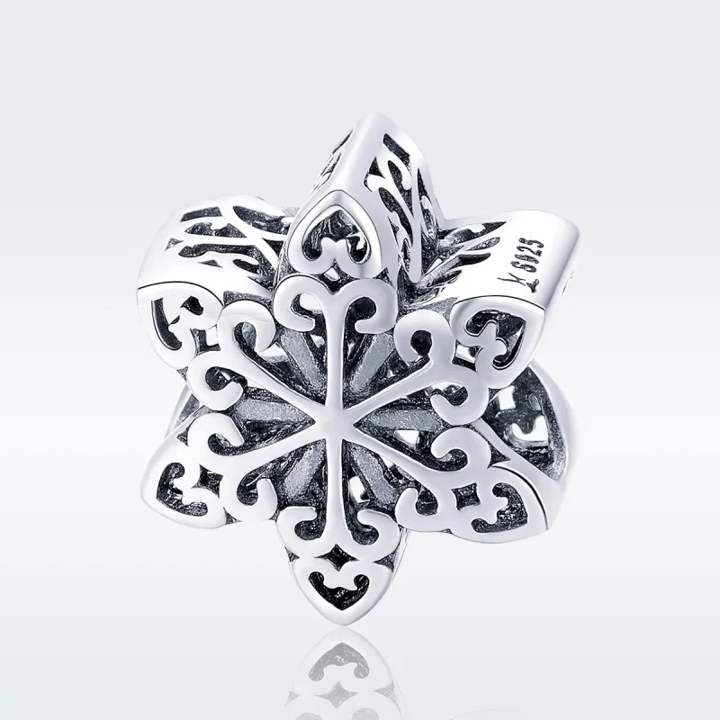 (imagine pentru) Pandora Style Charm de Argint cu Fulgerare de Fulg de Zăpadă - SCC719 - Vizualizare 3