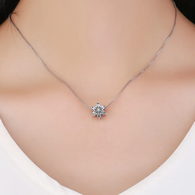 (imagine pentru) Pandora Style Charm de Argint cu Fulgerare de Fulg de Zăpadă - SCC719 - Vizualizare 5