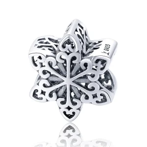 (imagine pentru) Pandora Style Charm de Argint cu Fulgerare de Fulg de Zăpadă - SCC719