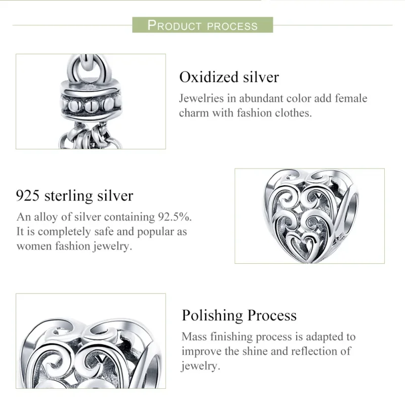 (imagine pentru) Pandora Style Prisel de Argint cu Openwork pentru Prinderea Viselor - SCC722 - Vizualizare 7