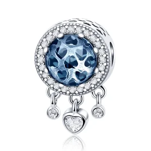(imagine pentru) Pandora Style Charm de Argint cu Cristal Strălucitor în Formă de Inimă - SCC724