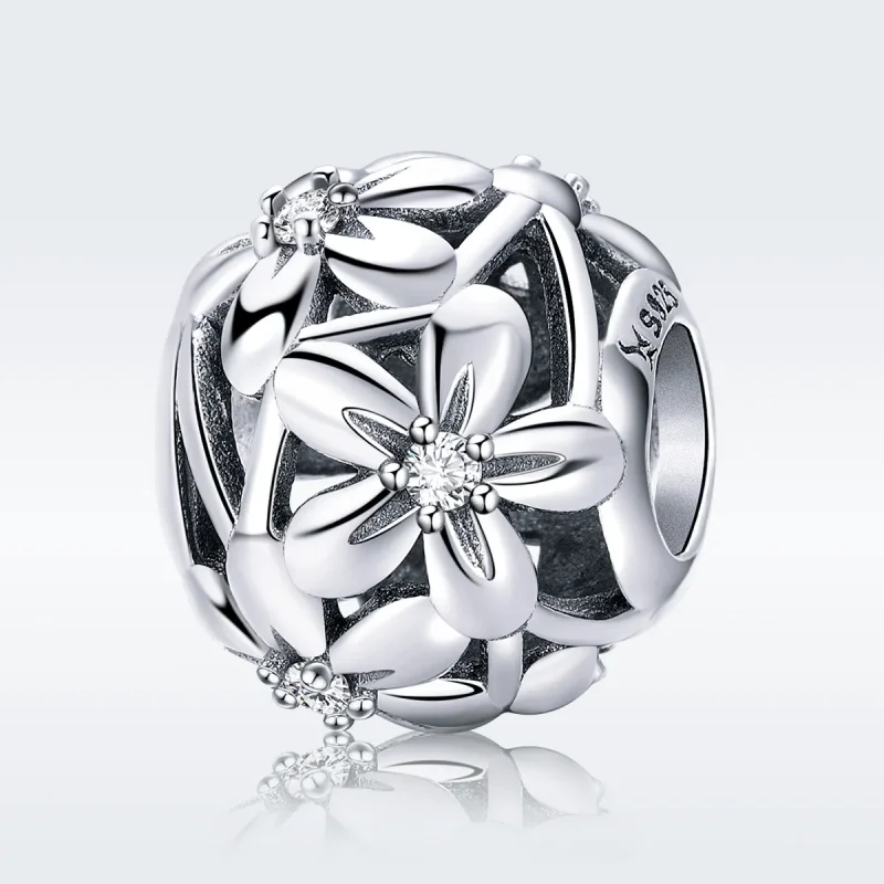 (imagine pentru) Pandora Style Charm de Argint în Formă de Floare - SCC729 - Vizualizare 3