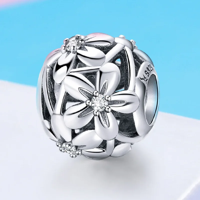 (imagine pentru) Pandora Style Charm de Argint în Formă de Floare - SCC729 - Vizualizare 4