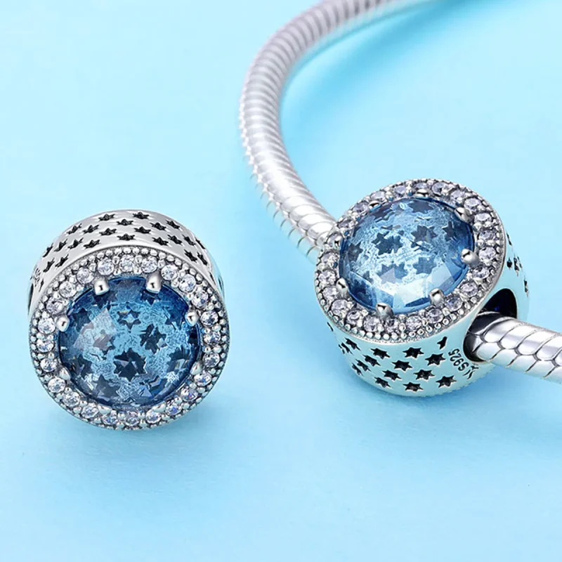 (imagine pentru) Pandora Style Charm de Argint cu Stele și Cer Înstelat - SCC730 - Vizualizare 2