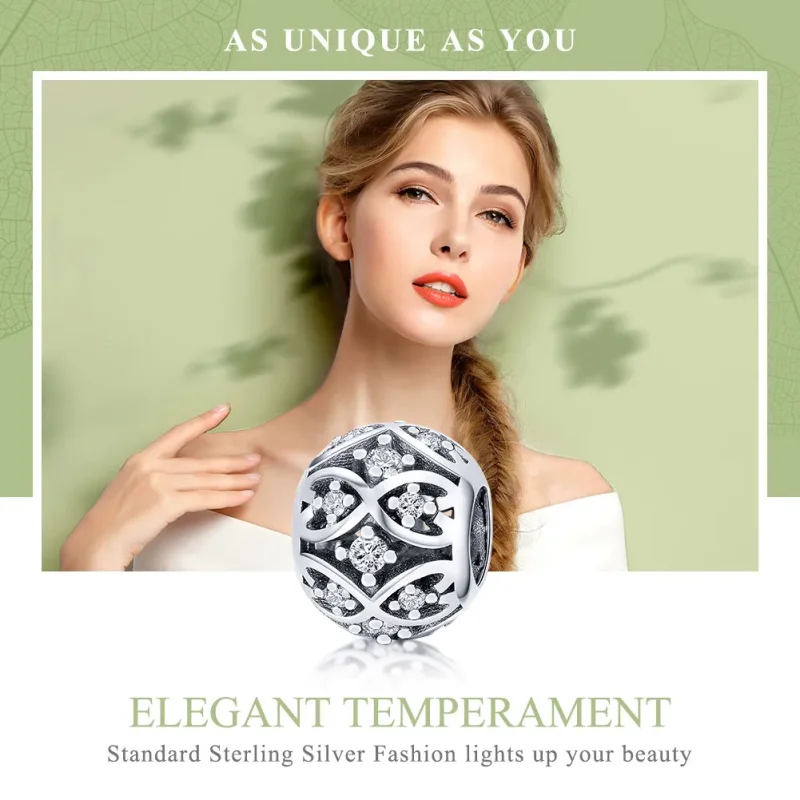 (imagine pentru) Pandora Style Argint Eleganță Charm - SCC732 - Vizualizare 6