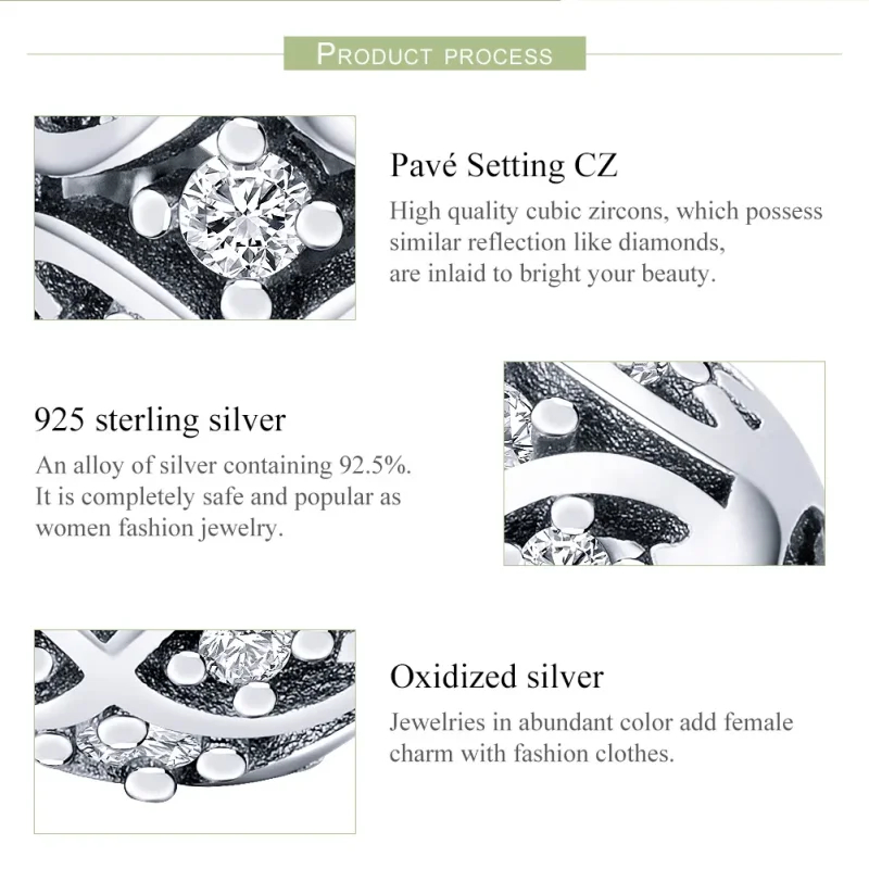 (imagine pentru) Pandora Style Argint Eleganță Charm - SCC732 - Vizualizare 7