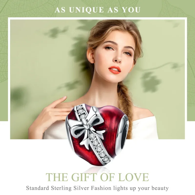 (imagine pentru) Pandora Style Inimă din Argint pentru Valentine's Day Charm Cadou de Dragoste - - Vizualizare 6