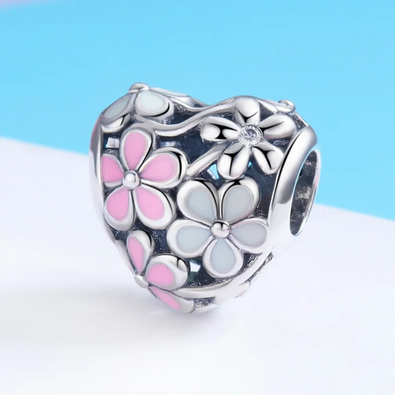 (imagine pentru) Pandora Style Charm de Argint cu Floare și Binecuvântare - SCC761 - Vizualizare 2