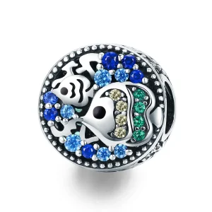 (imagine pentru) Pandora Stil Lumea Subacvatică Pește Colorat Argintiu Charm - SCC764