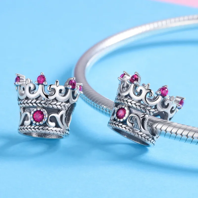 (imagine pentru) Pandora Style Charm cu Coroană Regală de Argint - SCC776 - Vizualizare 4