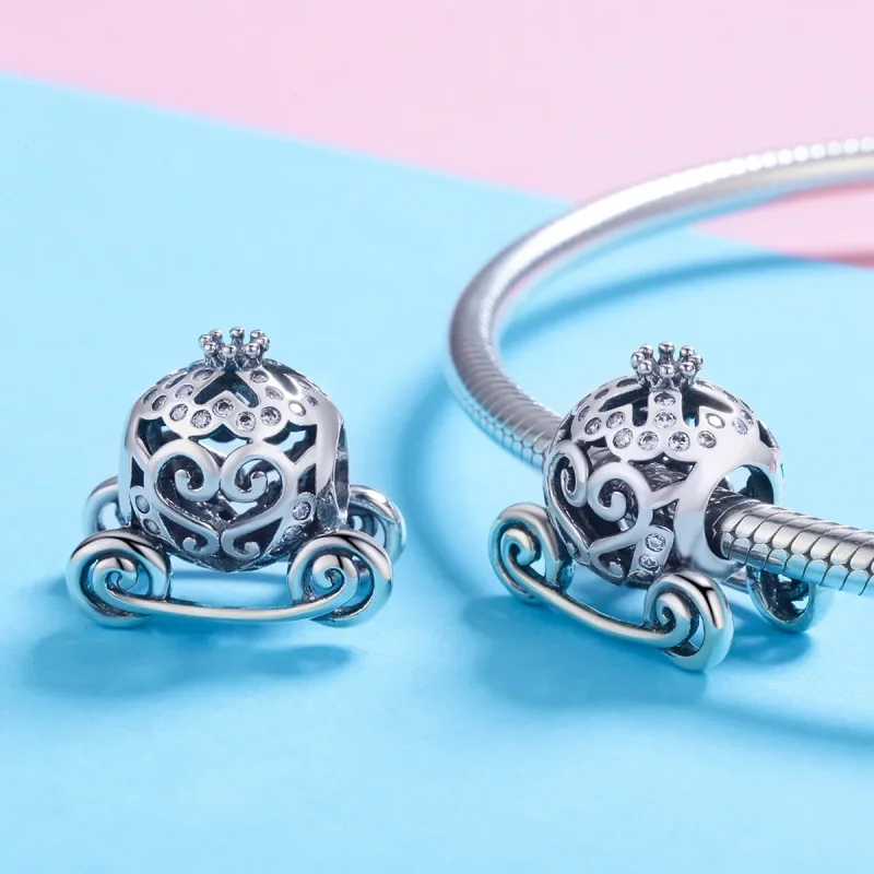 (imagine pentru) Pandora Style Charm de Argint Dovleacul Cenușăresei pentru Mașină - SCC792 - Vizualizare 3