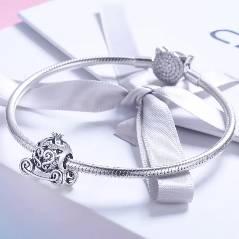 (imagine pentru) Pandora Style Charm de Argint Dovleacul Cenușăresei pentru Mașină - SCC792 - Vizualizare 4