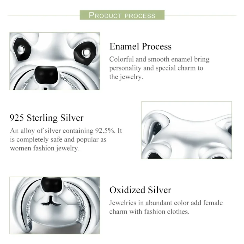 (imagine pentru) Pandora Style Charm de Argint Schnauzer - SCC835 - Vizualizare 7