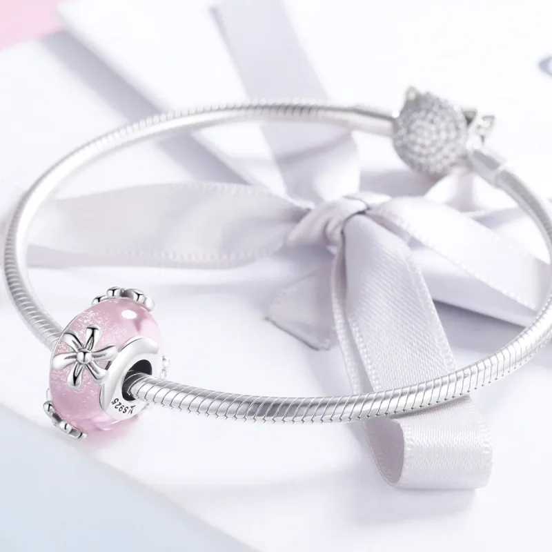 (imagine pentru) Pandora Style Charm de Flori de Primăvară din Argint - SCC860 - Vizualizare 4
