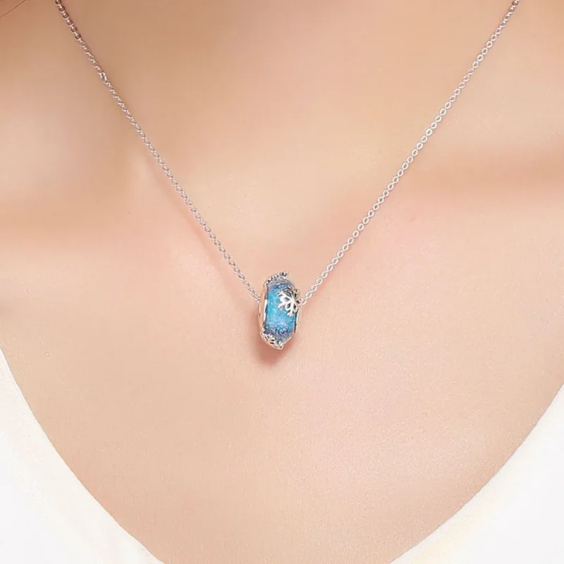 (imagine pentru) Pandora Style Charm de Argint cu Fulgi de Zăpadă Înghețați de Iarnă - SCC862 - Vizualizare 5